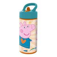 Waterfles Peppa Pig Having fun Roze PVC 410 ml - thumbnail
