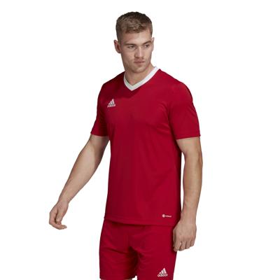 adidas Entrada 22 Voetbalshirt Rood Wit adidas Entrada 22 Voetbalshirt Rood Wit