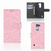 LG K8 Hoesje White Flowers - thumbnail