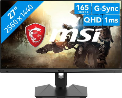 MSI Optix MAG274QRF 2x HDMI, DisplayPort, 2x USB-A 2.0, USB-B, USB-C, 165 Hz