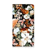 Smart Cover voor Samsung Galaxy A54 Dark Flowers - thumbnail