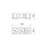 OBO Bettermann 6120125 Apparaatinzet Wandcontactdoos dubbel (b x h x d) 135 x 45 x 42 mm Oranje 1 stuk(s) - thumbnail