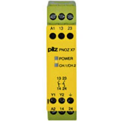 PILZ PNOZ X7 230VAC 2n/o Veiligheidsschakelapparaat Voedingsspanning (num): 230 V/AC 2x NO (b x h x d) 22.5 x 87 x 121 mm 1 stuk(s)