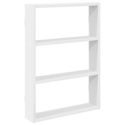 Wandschap 43x9x60 cm bewerkt hout wit