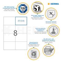 Etiket HERMA 8645 105x74mm premium wit 80stuks - thumbnail