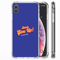 Apple iPhone Xs Max Telefoonhoesje met tekst Never Give Up - thumbnail