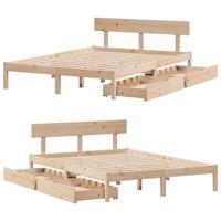 Bedframe zonder matras massief grenenhout 120x190 cm - thumbnail