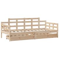 Slaapbank met lades 90x190 cm massief grenenhout - thumbnail