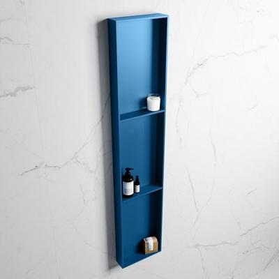 MONDIAZ EASY Nis 149,5x29,5cm in solid surface kleur Jeans | Jeans. 3 vakken geschikt voor in- of opbouw MONDIAZ EASY Nis 149,5x29,5cm in solid surface kleur Jeans | Jeans. 3 vakken geschikt voor in- of opbouw