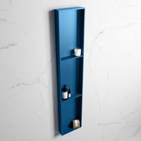 MONDIAZ EASY Nis 149,5x29,5cm in solid surface kleur Jeans | Jeans. 3 vakken geschikt voor in- of opbouw - thumbnail