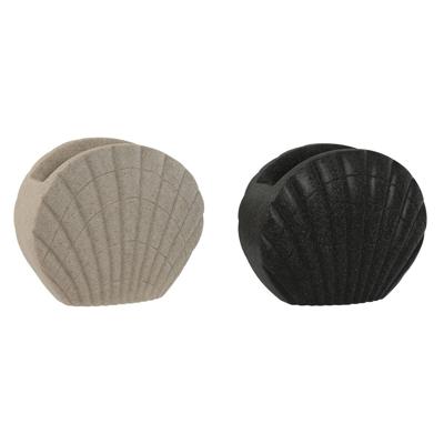 Glas Home ESPRIT Grijs Crème Hars 12 X 6 X 10,5 cm (2 Stuks)