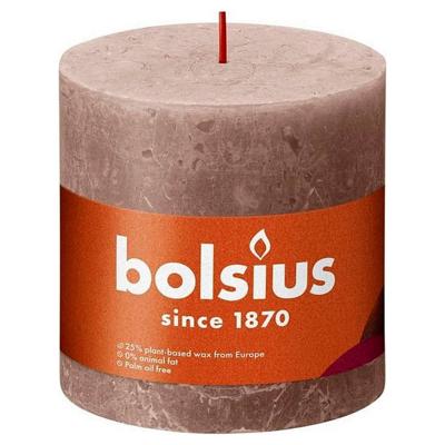 Bolsius rustiek stompkaars 80/68 roze Bolsius rustiek stompkaars 80/68 roze