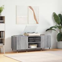 Platenkast 121x38x48 cm bewerkt hout grijs sonoma eikenkleurig - thumbnail
