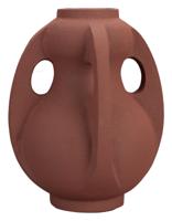 Dutchbone Vaas 'Thiago' 30cm hoog, kleur Terra - thumbnail