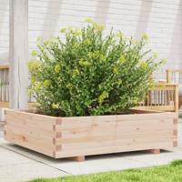 VidaXL Plantenbak 90x90x26,5 cm massief grenenhout - thumbnail