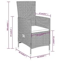 3-delige Tuinset met kussens beige - thumbnail