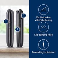 Mobiele Telefoon Panasonic KX-TU550EXB 32 GB Zwart 32 GB RAM - thumbnail