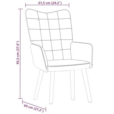 Relaxstoel fluweel blauw