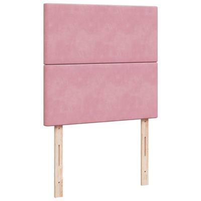 Boxspring met matras fluweel roze 120x200 cm - thumbnail