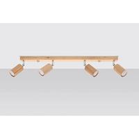 Plafondlamp BERG 4 naturel hout - thumbnail