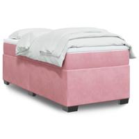 Boxspring met matras fluweel roze 90x200 cm - thumbnail