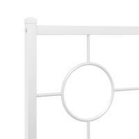 Bedframe met hoofd- en voeteneinde metaal wit 180x200 cm - thumbnail