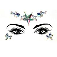 3 PC'S voorhoofd groene Masquerade make-up acryl gezicht sticker stijl: YT-46 - thumbnail