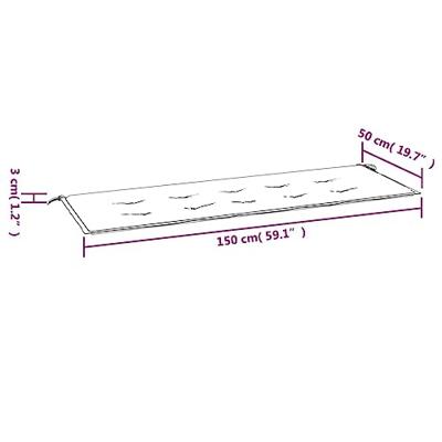 VidaXL Tuinbankkussen 150x50x3 cm oxford stof groen VidaXL Tuinbankkussen 150x50x3 cm oxford stof groen