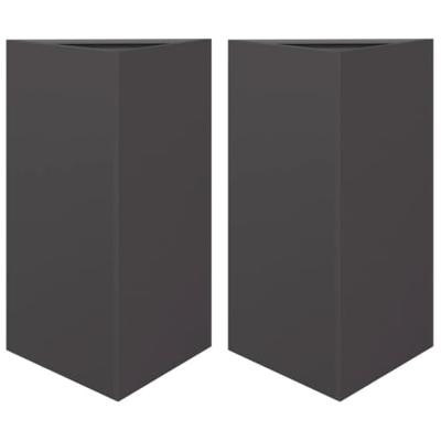 VidaXL Plantenbakken 2 st driehoek 50x43x75 cm staal zwart VidaXL Plantenbakken 2 st driehoek 50x43x75 cm staal zwart