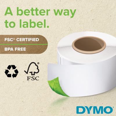 Dymo etiketten LabelWriter ft 70 x 54 mm, wit, 320 etiketten Dymo etiketten LabelWriter ft 70 x 54 mm, wit, 320 etiketten