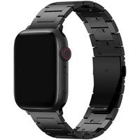By Qubix - Titanium band - Zwart - Compatible met Apple watch 44mm / 45mm / 46mm / 49mm - Compatible Apple watch bandjes - thumbnail