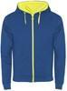 Roly RY1105 Fuji Sweat-Jacket - Royal Blue 05/Fluor Yellow 221 - L
