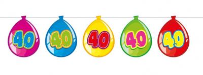 Vlaggenlijn ballonnen 40 jaar