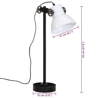 VidaXL Bureaulamp 25 w e27 15x15x55 cm wit