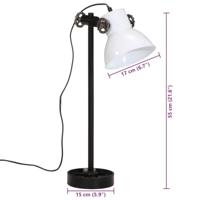 VidaXL Bureaulamp 25 w e27 15x15x55 cm wit - thumbnail