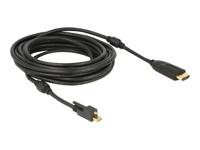 Delock 83732 Kabel mini DisplayPort 1.2 male met schroef > HDMI male 4K Actief zwart 5 m - thumbnail