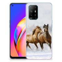 OPPO A94 5G | Reno5 Z | TPU Hoesje | Paarden - thumbnail