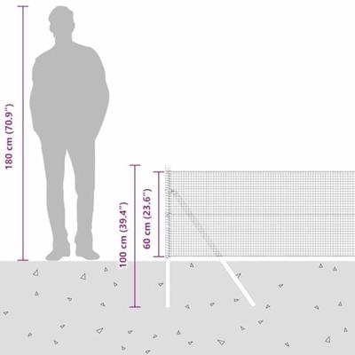 VidaXL Afrasteringspaal groen 25 x 0,6 m (16 x 16 mm gaas)