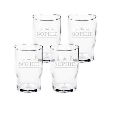 Waterglas graveren (6 stuks)
