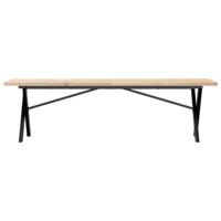 Salontafel X-frame 160x40x45,5 cm grenenhout en staal - thumbnail
