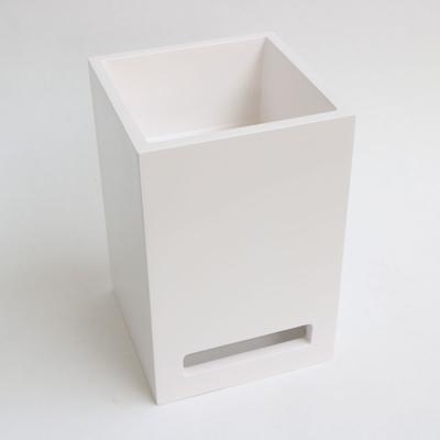 INK Skyscraper Fontein - 20x20x30cm - 0 kraangaten - polystone wit glans 3404200 INK Skyscraper Fontein - 20x20x30cm - 0 kraangaten - polystone wit glans 3404200