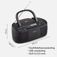 CD K7 Radio - MEDION - FM - 2x3W RMS - Zwart - thumbnail