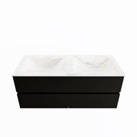 MONDIAZ VICA-DLUX 120cm badmeubel onderkast Urban 4 lades. Inbouw wastafel CLOUD dubbel zonder kraangat, kleur Ostra. - thumbnail