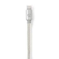 Nedis CCTB39940AL10 Apple Lightning Koptelefoon Adapterkabel Apple Lightning 8-pins Male - 3,5 Mm Male 1,00 M Aluminium - thumbnail