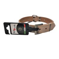 Jack and Vanilla Hondenhalsband - Leer - Naturel - 40 cm - thumbnail