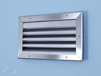 Buitenmuurrooster Inbouwmaat (bxh) 400 X 400mm - Rvs 304 - thumbnail