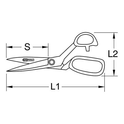 KS Tools 9629018 Universele schaar 220 mm