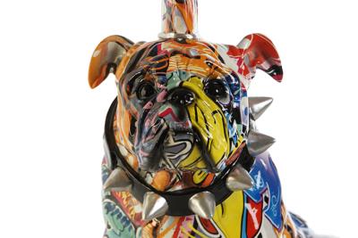 Decoratieve figuren Home ESPRIT Multicolour Hond 17 x 25 x 27 cm