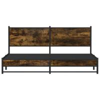 Bedframe zonder matras metaal gerookt eikenkleurig 160x200 cm - thumbnail