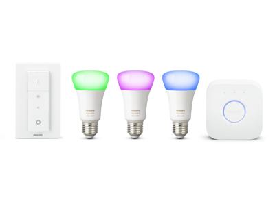 Philips Hue White and Color ambiance 3x E27-lamp, starterkit E27 Philips Hue White and Color ambiance 3x E27-lamp, starterkit E27